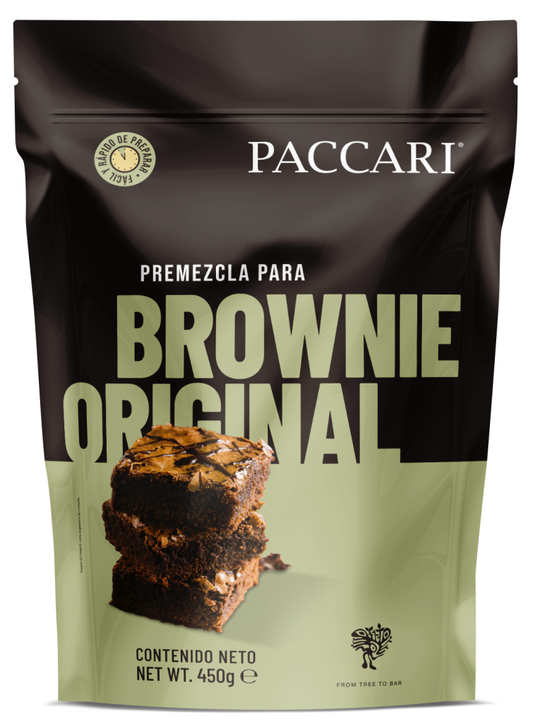 Premezcla para brownie con gluten Paccari para brownies húmedos y chocolatosos
